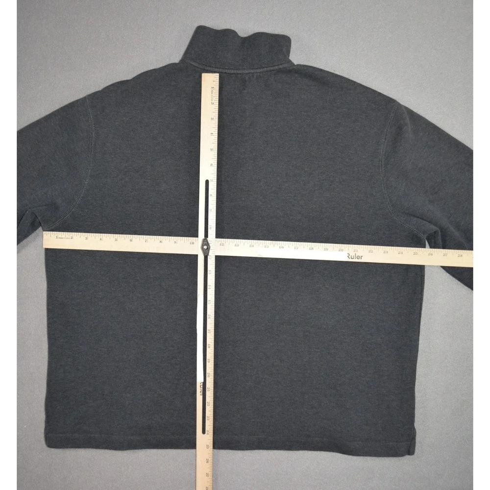Polo Ralph Lauren Sweater Mens XL 1/4 Zip Pullover Grey Pony Cotton Pullover